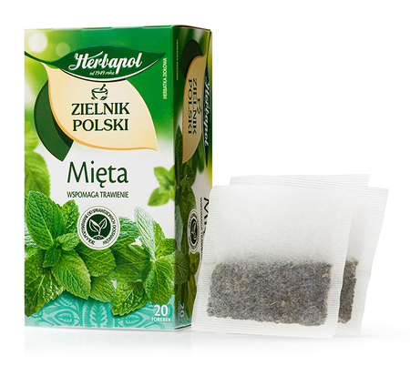 [r010-01-00393-r010-401] Herbata ziołowa Mięta 20x2g Herbapol