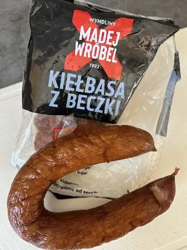 [rc01-01-00481-rc01-514] Kielbasa z beczki ok 0,6kg Madej i Wrobel