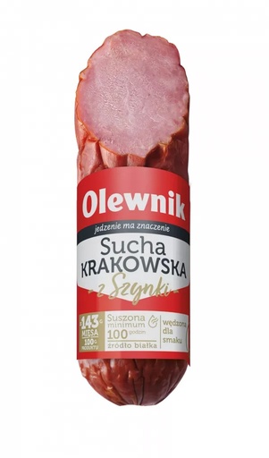 [rc03-04-00564-rc04-666] Kiełbasa krakowska sucha 320g Olewnik