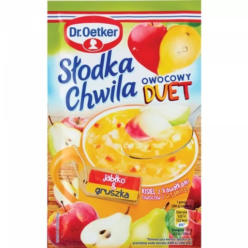 [r005-01-00172-r005-231] Kisiel Slodka Chwila Duet Jablko Gruszka 31,5g Dr Oetker