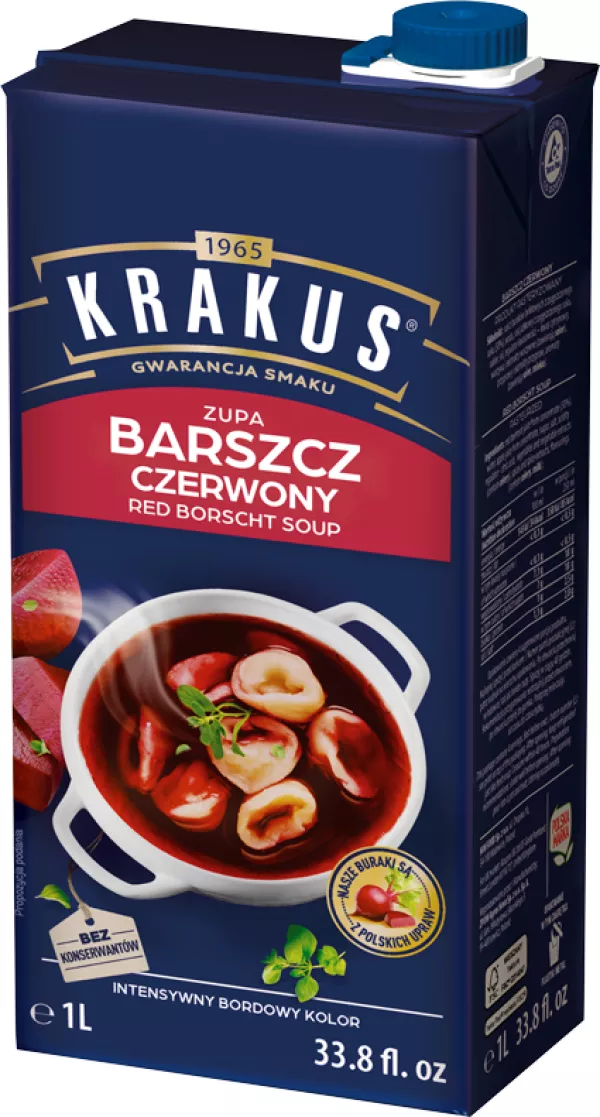 [r002-01-00053-r002-088] Soupe de betterave rouge Krakus 1 l (Barszcz)