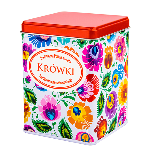 [F14407] Krówki FOL en boîte motif Łowickie blanches crème 200g