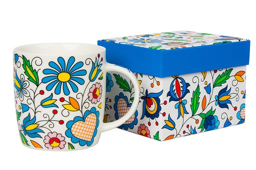 [F13542] Tasse FOL “Hania” en boîte – motif cachoube – 360 ml