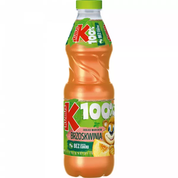 [rc04-01-00582-rc02-563] Jus 100% Pêche-Carotte-Pomme Kubuś 850 ml