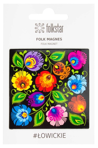 [r009-01-00309-F13191] Magnet carré FOL łowicki noir