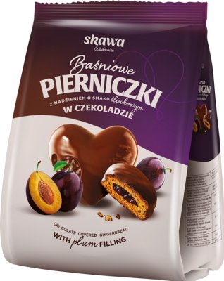 [r007-01-00246-r007-301] Pierniczki śliwkowe w czekoladzie 150 g Skawa