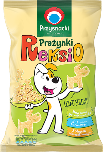 [r011-01-00414-r008-341] Przysnacki Reksio Prażynki lekko solone 95 g