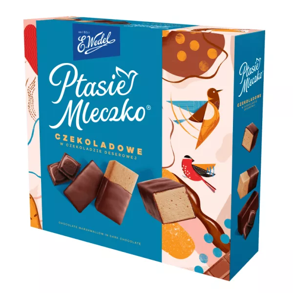 [r008-01-00269-r008-348] Ptasie Mleczko Czekoladowe w czekoladzie deserowej Wedel 340 g