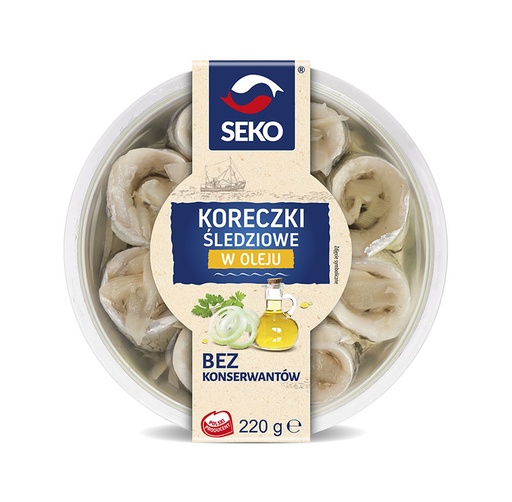 [rc03-02-00561-rc04-660] Seko Koreczki śledziowe w oleju 220g
