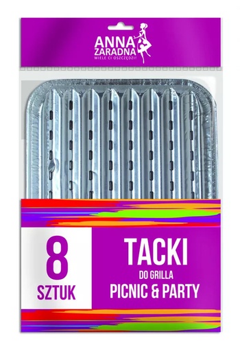 [r012-444] Barquettes pour grill 8 pcs 28,5x22,5cm