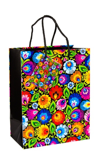 [F15182] Sac en papier FOL łowicka noir M