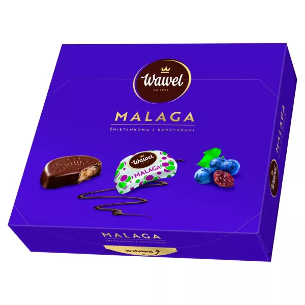 [r008-01-00266-r008-338] Bombonierka Malaga Wawel 330 g z nadzieniem