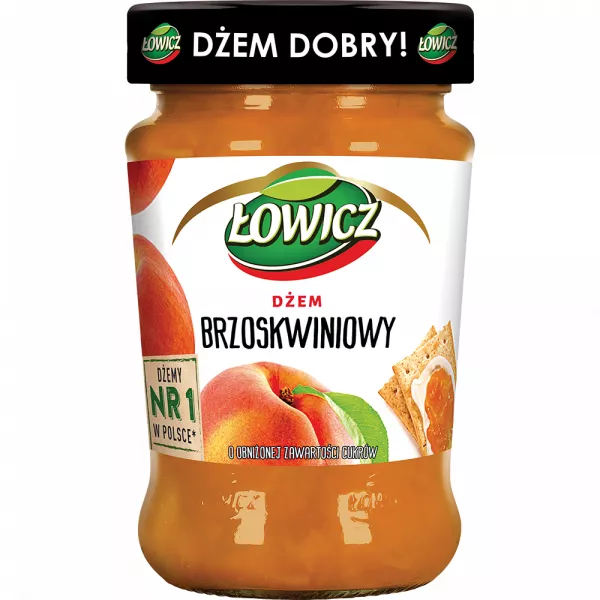 [r003-07-00105-r003-142] Dżem Brzoskwiniowy Niskosłodzony Łowicz 280 g